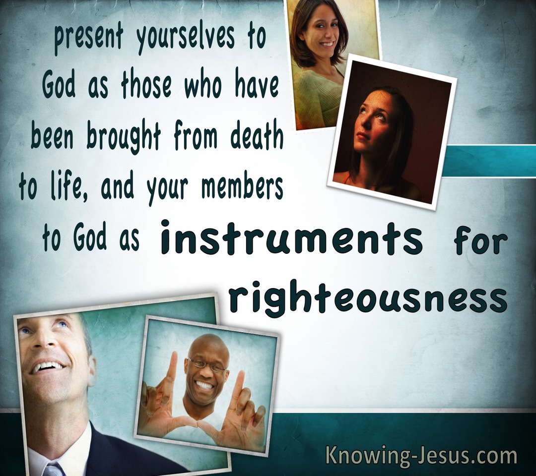 Romans 6:13 Instruments of Righteousness (devotional)12-21   (blue)